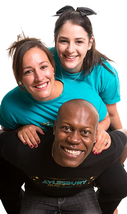 ACA founders Pascale, Katie and Ewan smiling together